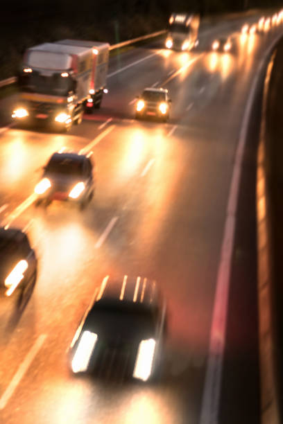 istock Traffic on the german motorway at night 842945924