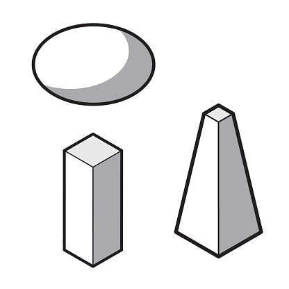 Set Of Basic 3d Geometric Shapes Geometric Solids Vector Illustration ...