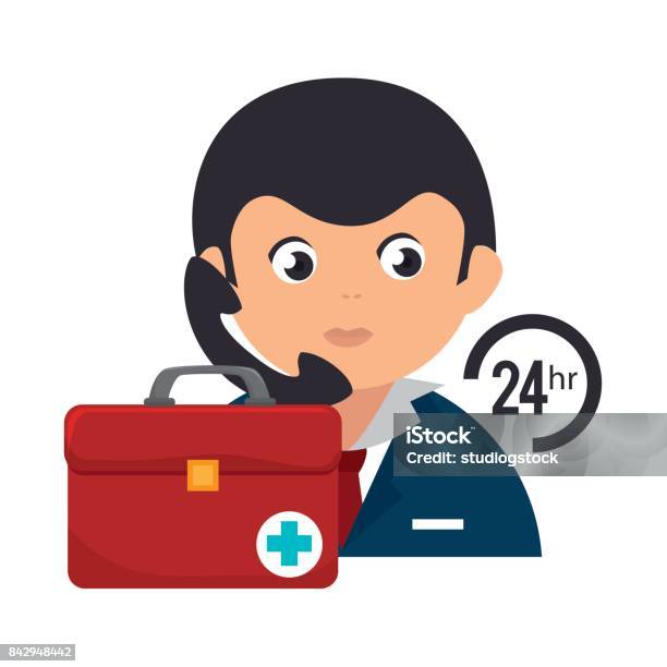 Medical Design Stock Illustration - Download Image Now - Avatar, Briefcase, Care