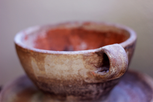 A beautiful old clay (ceramics) cup