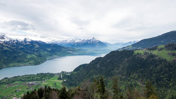 istock Landscape viewpoint of Thun Lake 842949412