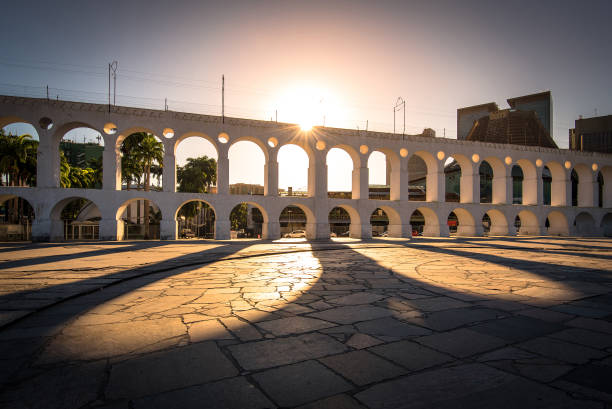 Famous Lapa Arch in Rio de Janeiro