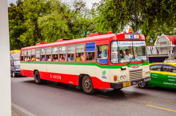 Bangkok, Thailand - June 27, 2015: Public bus in Bangkok