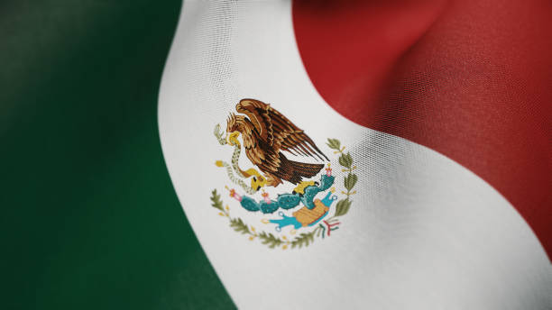 istock Mexico Flag, Mexican Flag Realistic 3D Illustration 842969762