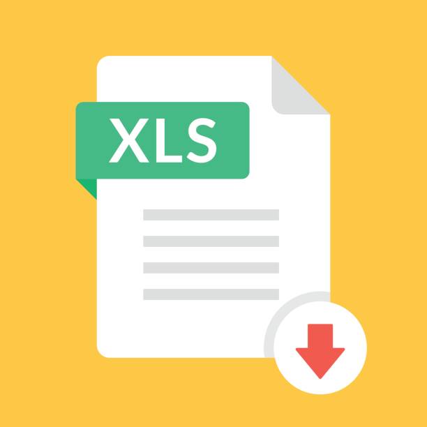 Download XLS icon. File with XLS label and down arrow sign. Spreadsheet file format. Downloading document concept. Flat design vector icon Download XLS icon. File with XLS label and down arrow sign. Spreadsheet file format. Downloading document concept. Flat design vector icon computer file stock illustrations