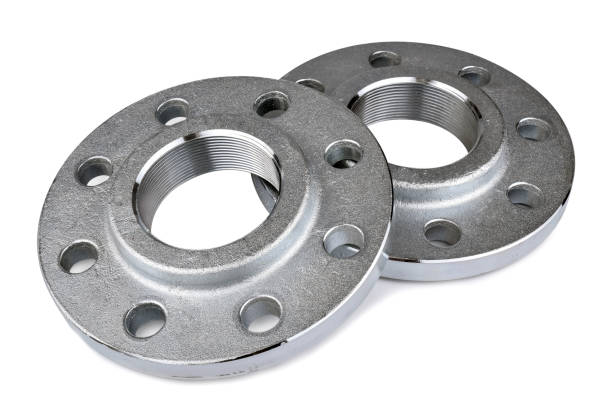 istock Steel flange on white background 842972858