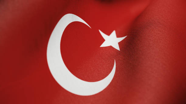 istock Turkey Flag, Turkish Flag Realistic 3D Illustration 842975454