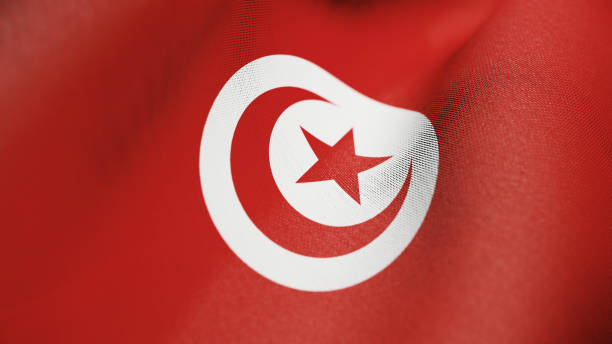 istock Tunisian Flag, Tunisia Flag Realistic 3D Illustration 842975586