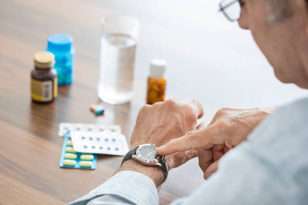 Time to take pills for old man