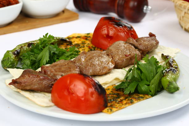 istock Traditional Turkish Kebab with skewers , Cop Sis 842976346