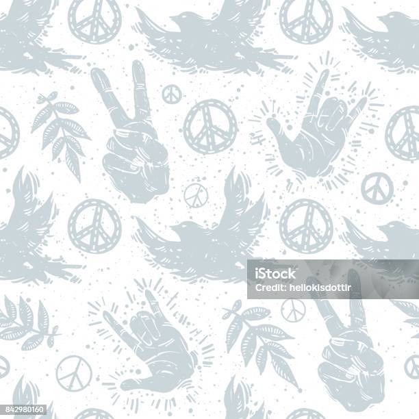 Ilustración de Internacional De La Paz Día Delicado De Patrones Sin Fisuras  y más Vectores Libres de Derechos de Amor - iStock