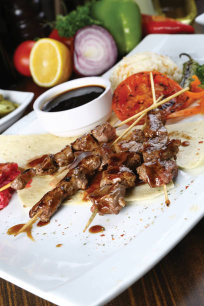 istock Traditional Turkish Kebab with skewers , Cop Sis 842982990