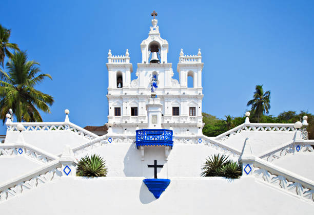 nuestra señora de la iglesia de la inmaculada concepción - panjim fotografías e imágenes de stock