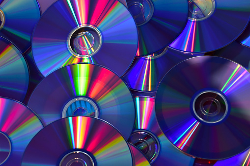 Colorful Computer Disks Abstract