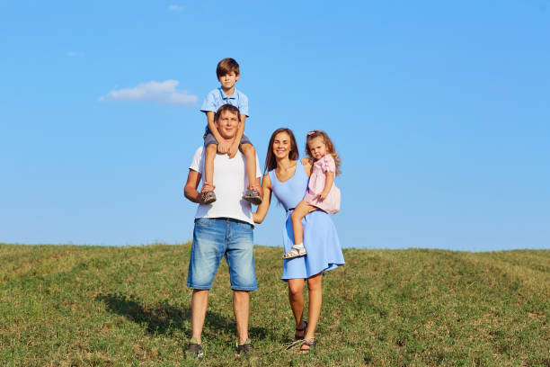 istock Happy family in nature. 842988542
