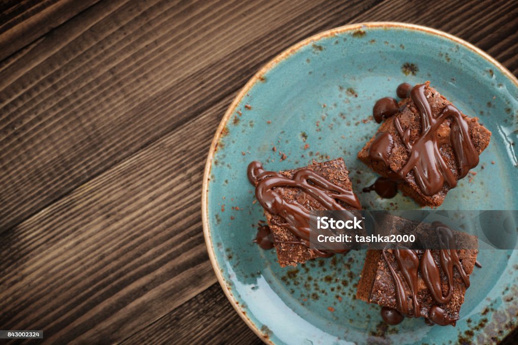 Hausgemachte Schokoladen-brownies - Lizenzfrei Brownie Stock-Foto