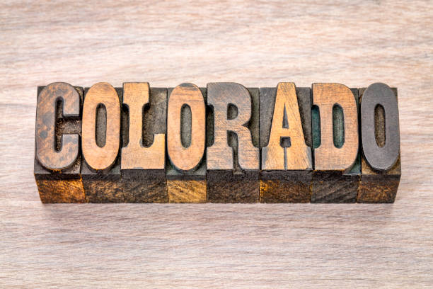 istock Colorado in vintage wood type 843012842
