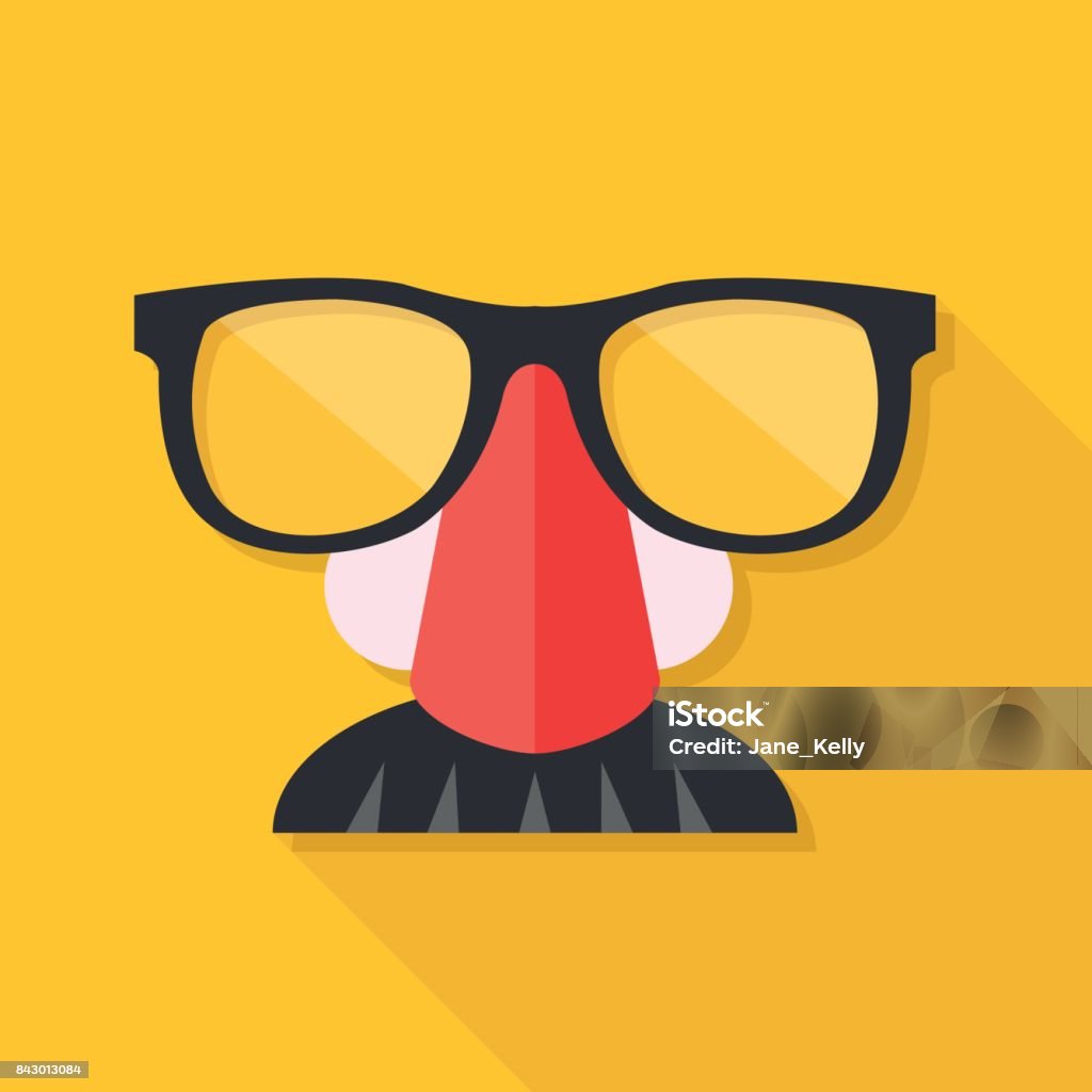 Disguise mask. Mask with glasses fake nose and mustache. Vector illustration Icon Symbol stock vector