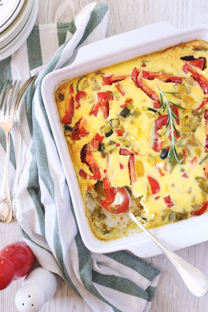 istock Vegetable clafoutis with red bell pepper and zucchini 843017494