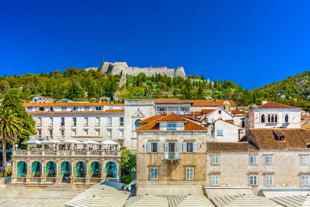 istock Medieval town Hvar Croatia. 843025946