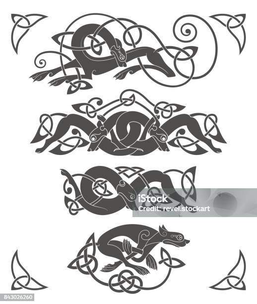 Knotted Wolves Celtic Wolf Knotwork