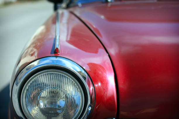 Retro car, close up.