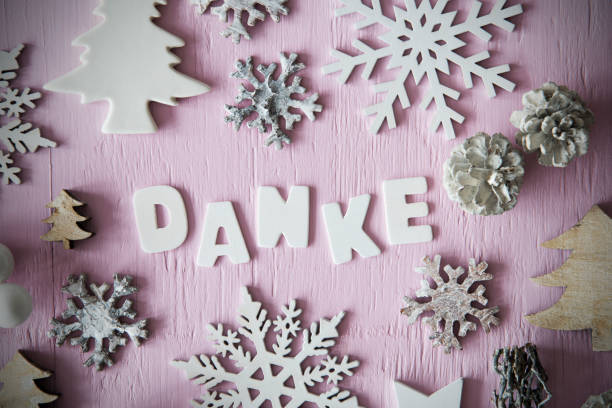 istock Christmas Flat Lay, Letters With Danke Means Thank You, Frame 843036700