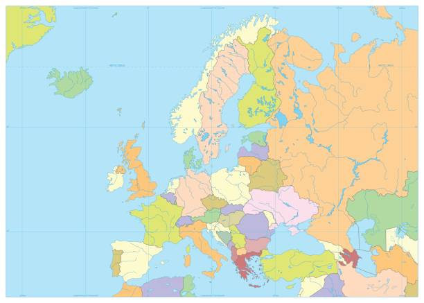 Europe Political Map No Text Stock Download Image Now Europe Political Map No Text 