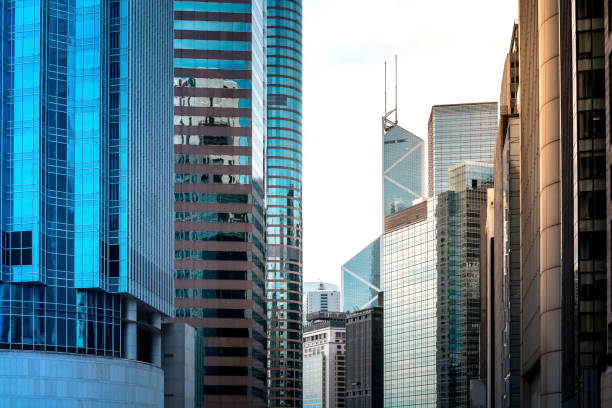 istock Modern office building detail, glass surface 843060292