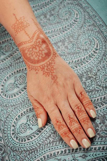 istock Woman hand with henna mehendi 843061190
