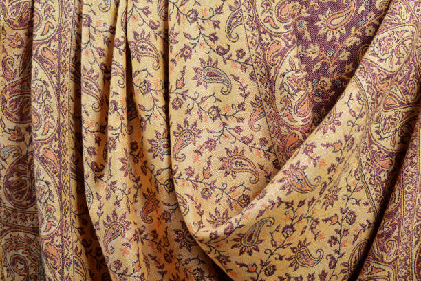 indien pashmina châle jacquard traditionnel - shawl photos et images de collection