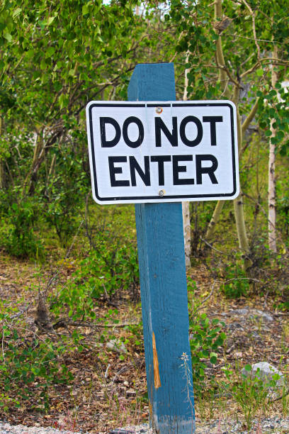 istock A do not enter sign with trees in the background 843067548