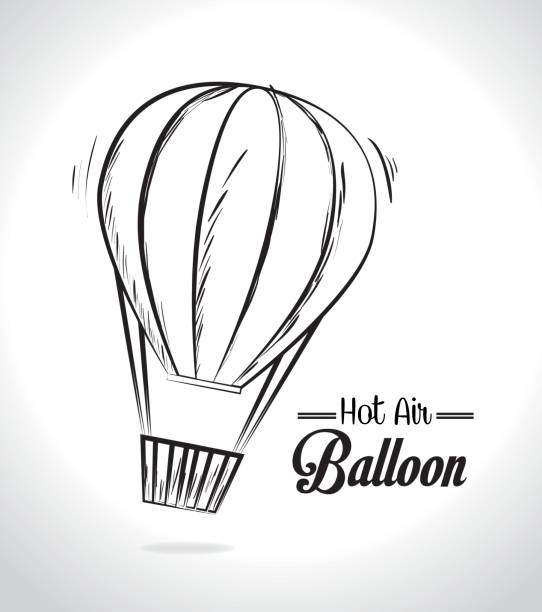 ilustraciones, imágenes clip art, dibujos animados e iconos de stock de diseño de airballoon sobre backgroundvector blanco ilustración - heat mid air flying float