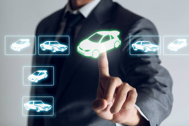 Businessman is shopping online to choose a cars to buy about internet of thing concept, Business background. Businessman is shopping online to choose a cars to buy about internet of thing concept, Business background. car for sale stock pictures, royalty-free photos & images