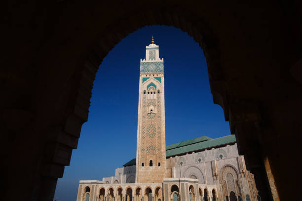 istock Hassan II Mosque during the blue sky in Casablanca, Morocco 843091252