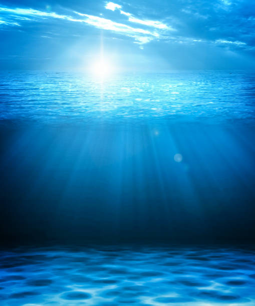 istock Blue deep water and sea abstract natural background. 843092544