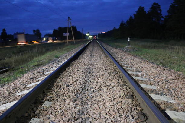 istock an empty railway night in the light of streetlights 843092888