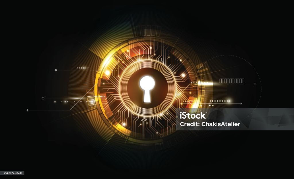 Keyhole abstract background, key of success, business concept, vector illustration Glow keyhole abstract futuristic technology background with light and shiny, key of success solution, business concept, vector illustration Technology stock vector