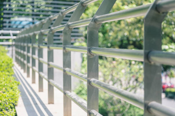 istock side view of metal handrail 843107124