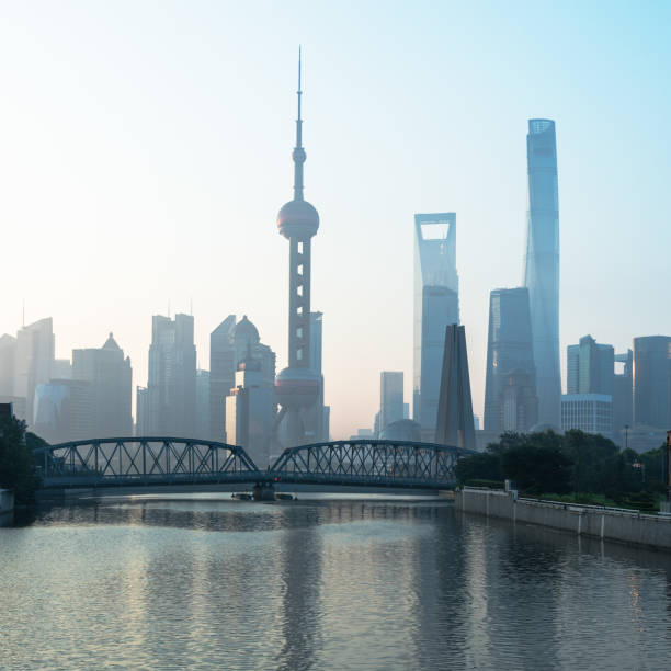 istock Shanghai Cityscape with Waibaidu Bridge 843110248
