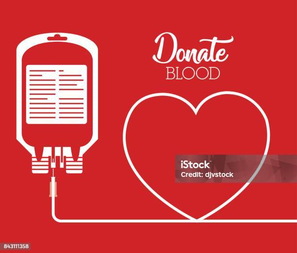 Donation Blood Design Stock Illustration - Download Image Now - Altruism, Analyzing, Assistance