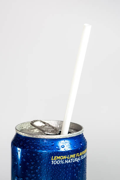 istock Water droplets on the surface of cold drink can 843111486