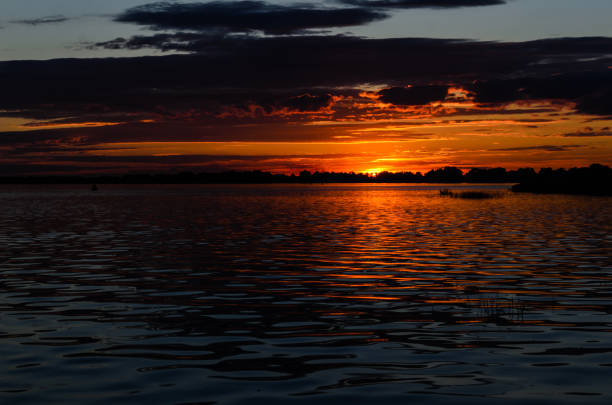istock Beautiful sunset over the river Dnieper 843111632