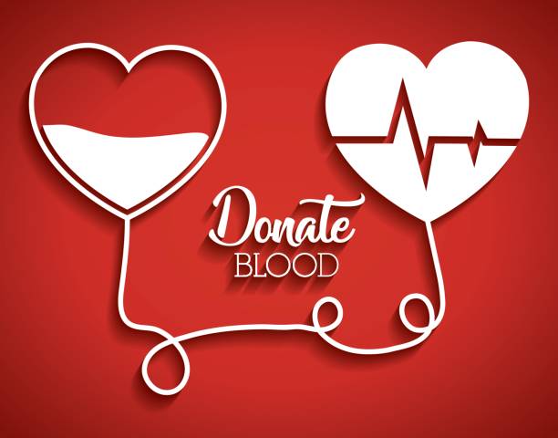 donation blood design heart cardio and heart with blood over red background. donate blood concept. vector illustration donors choose stock illustrations