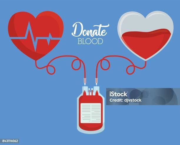 Donation Blood Design Stock Illustration - Download Image Now - Altruism, Analyzing, Assistance