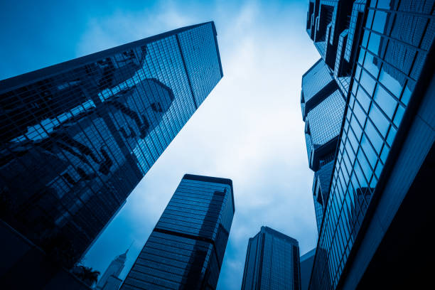 istock Skyscraper from a low angle view in Hong Kong,China 843114214