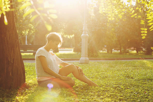 istock Pregnant girl at sunset 843123024