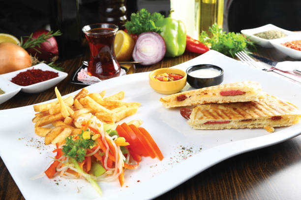 istock Turkish Bazlama Tost / Toast sandwich 843128302