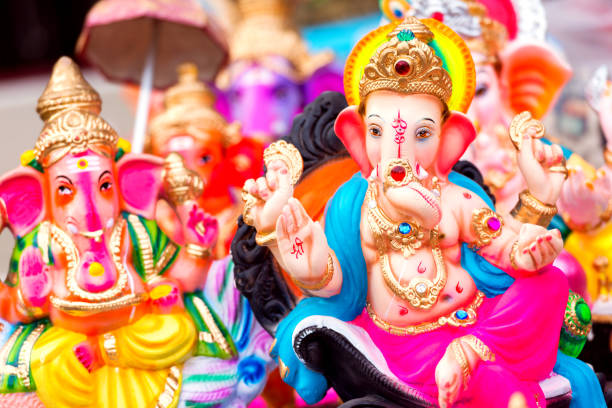 istock Indian Hindu God Lord Ganesha Statues 843136220