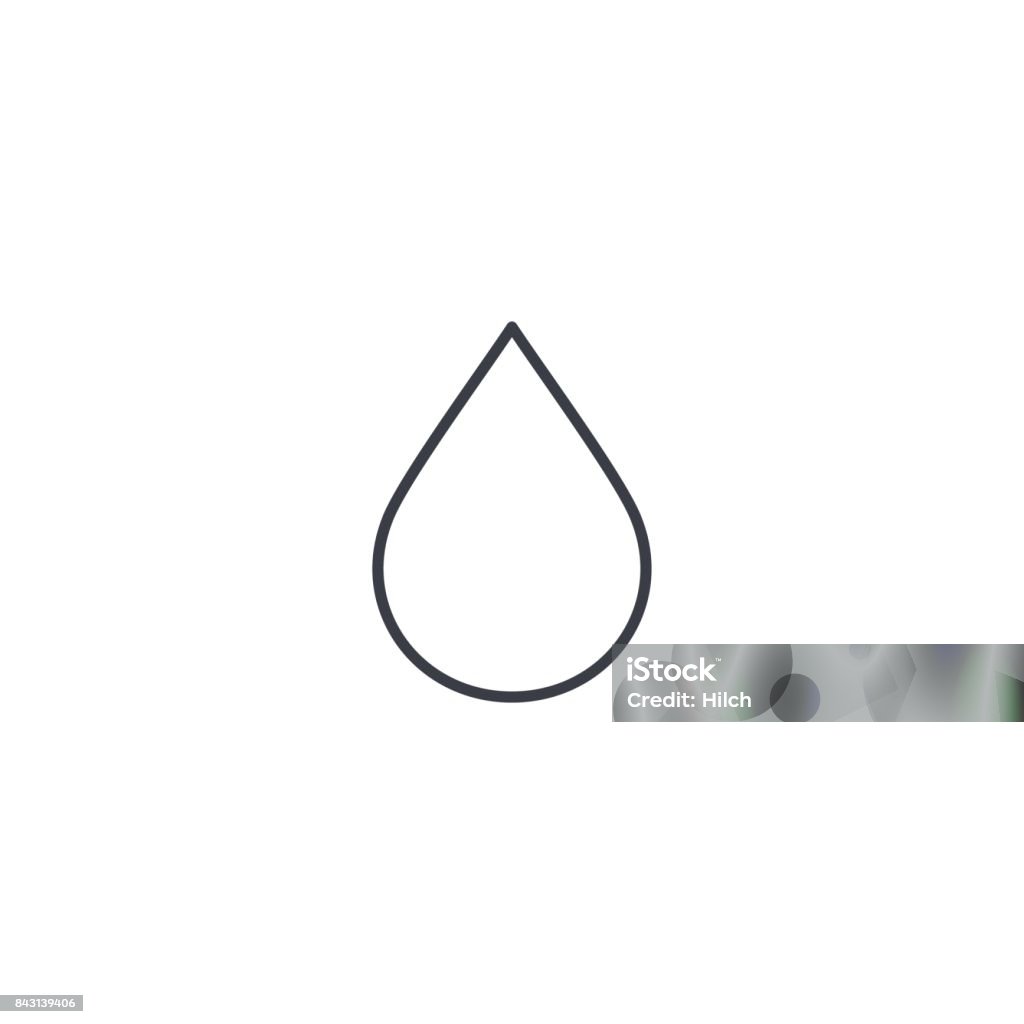 water drop thin line icon. Linear vector symbol water drop thin line icon. Linear vector illustration. Pictogram isolated on white background Drop stock vector